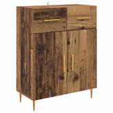 Highboard 2 szt. Stare drewno 69,5 x 34 x 180 cm
