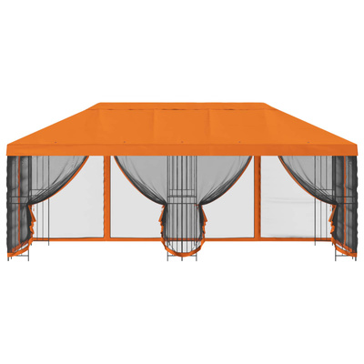 Altana z bokami 6 x 3 m pomarańczowy Poliester i Stal 190