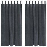 Zasłony zaciemniające 2 pcs Jasnoszary 140 x 175 cm Aksamit