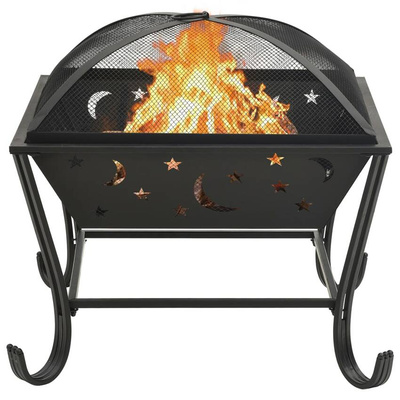vidaXL Palenisko z pogrzebaczem, 62 cm, XXL, stal