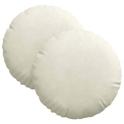 Poduszki na siedziska 2 pcs Kremowy ?30 x 13 cm Aksamit