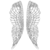 Rzeźba skrzydeł 2 pcs Srebrny 31 x 5 x 91 cm Aluminium