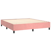 vidaXL Łóżko kontynentalne z materacem, różowe, 160x200 cm, aksamit wariant 15