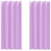 Firany blackout z kółkami 2 pcs Fioletowy 260 x 140 cm