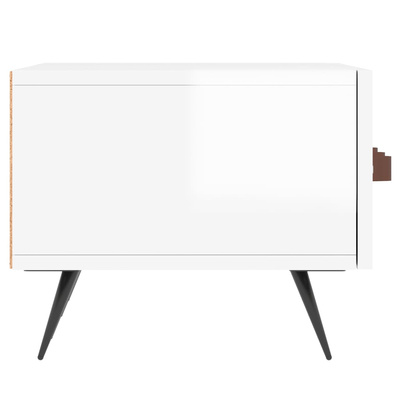 vidaXL Szafka pod TV, wysoki połysk, biała, 150x36x30 cm