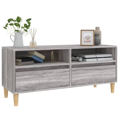 Szafka pod TV, szary dąb sonoma, 100x34,5x44,5 cm vidaXL