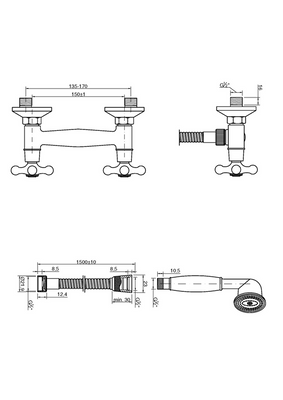 Bateria natryskowa z zestawem natryskowym Roma  Invena
