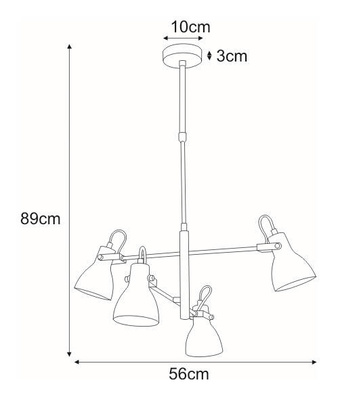 Lampa sufitowa K-8107 z serii KANTI