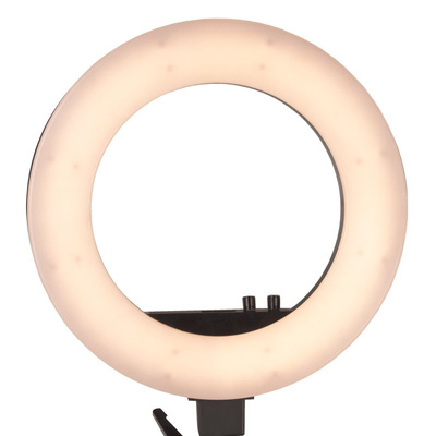 Lampa pierścieniowa Ring light 18' 48W led czarna + statyw 119781