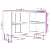 vidaXL Szafka pod TV, biała, wysoki połysk, 69,5x30x50 cm