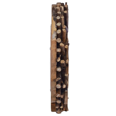 vidaXL Lustro ścienne, 40 cm, drewno tekowe, okrągłe model standard