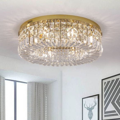 Plafon kryształowy glamour, nowoczesny 80cm złoty STELLA GOLD ADANI AD111