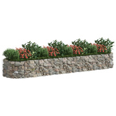 Podwyższona donica gabionowa galwanizowane żelazo 400x100x50 cm