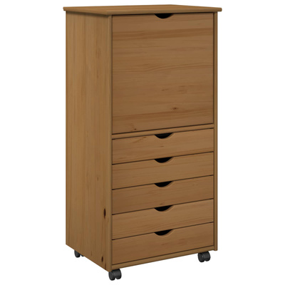Rolkowa szafka 53 x 39 x 103 cm Lite drewno sosnowe