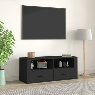 vidaXL Szafka pod TV, czarna, 100x35x40 cm, materiał drewnopochodny
