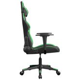 vidaXL Fotel gamingowy, czarno-zielony, sztuczna skóra wariant 6