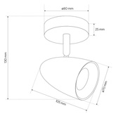 Pojedyncza punktowa oprawa sufitowa typu spot OVO 1 White Gold, listwa, IP20, GU10, biała, pierścień złoty EDO777236 EDO Solutions