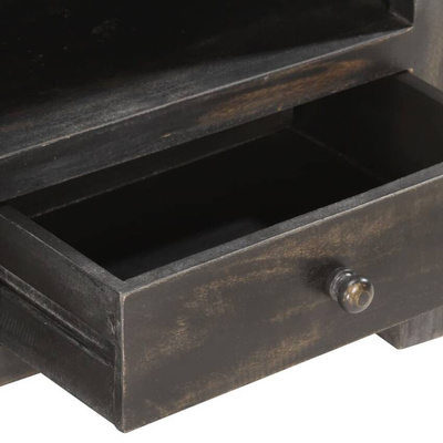 vidaXL Szafka pod TV, czarna, 120 x 30 x 45 cm, lite drewno mango