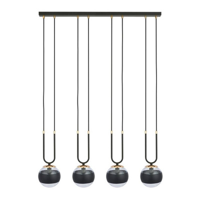 Lampa wisząca GLAM 4 BLACK/STRIPE
