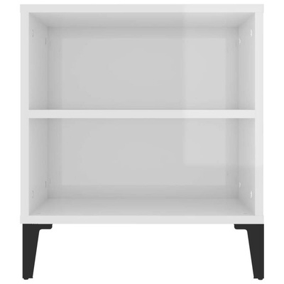 vidaXL Szafka pod TV, wysoki połysk, biała, 102x44,5x50 cm