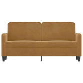 Sofa 2-osobowa, brązowa, 140 cm, tapicerowana aksamitem