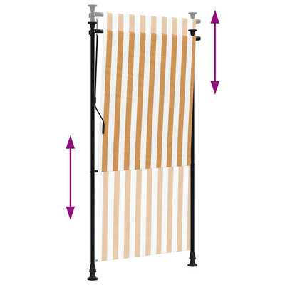 Roleta zewnętrzna, pomarańczowo-biała, 120x270 cm