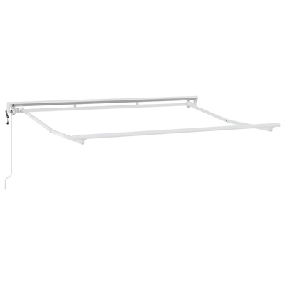 Elektryczna rama markizy składanej Biały 3,5 x 2,5 m Stal
