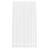 Firanka Koronkowa z zasłonami Biały 200 x 200 cm Poliester