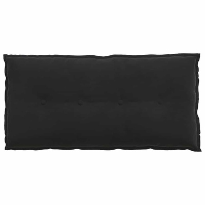 Poduszka na plecy Czarny 100 x 50 cm Tkanina sztruksowa
