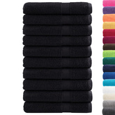 Ręczniki premium SOLUND, 10 szt., czarne, 80x200 cm, 600 g/cm?