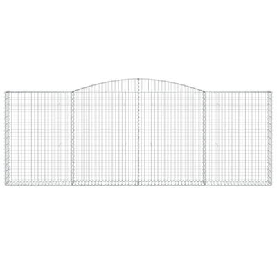 Kosze gabionowe, 2 szt, 400x30x140/160 cm, galwanizowane żelazo