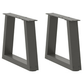 Nogi do stolika kawowego w kształcie litery V 2 szt. Antracyt 40x(30-31,3) cm Stal