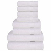 8-cz. zestaw ręczników, FROGN, biały, 360 g/m²