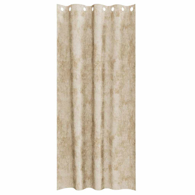 Zasłony z weluru z zasłonami 2 pcs Kremowy 225 x 140 cm Aksamit