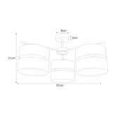Lampa sufitowa K-5502 z serii MALAVI