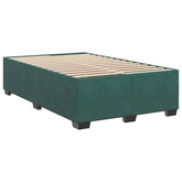 Łóżko Box Spring z materacem i LED Ciemnozielony 120 x 190 cm