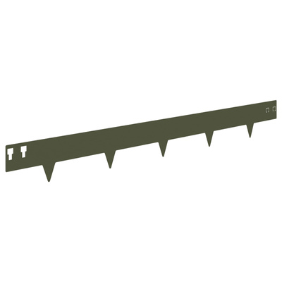 Krawężnik do trawnika 30 szt. 100 x 12 cm Stal Oliwkowy zielony