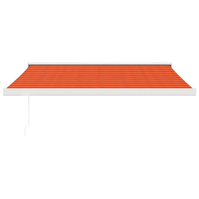 Zwijana markiza pomarańcz i brąz 3,5x2,5 m tkanina i aluminium