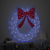Wianek z 60 diodami LED Niebieski 76 x 76 x 8,5 cm Akryl