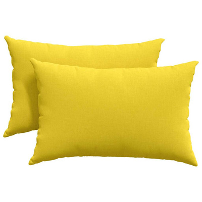 Poduszki na sofę 2 pcs Jasnożółty 60 x 40 cm tkanina