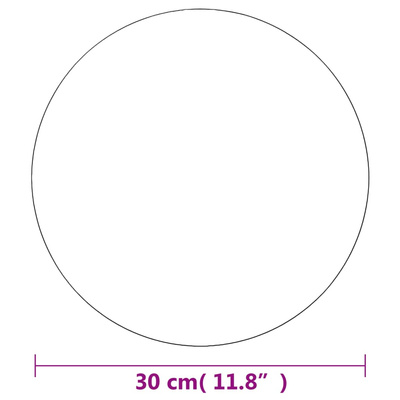 vidaXL Lustro ścienne bez ramy, okrągłe, 30 cm, szkło