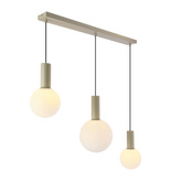 Lampa wisząca Testa beżowa klosze kule nad stół do jadalni 3xG9