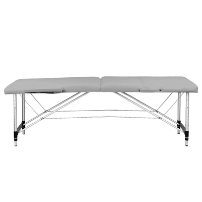 Stół składany do masażu aluminiowy komfort Activ Fizjo 2 segmentowy szary 130826