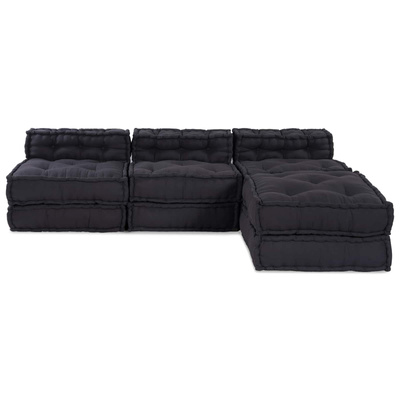 Modularna jednostka sofy 4 pcs antracytowy tkanina