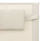 vidaXL Leżak, tworzywo textilene, kremowo-szary