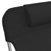 vidaXL Składane leżaki, 2 szt., czarne, Textilene i stal