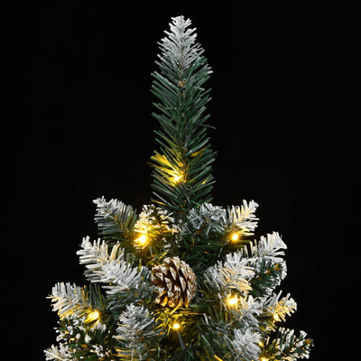 Sztuczna, smukła choinka, 150 lampek LED, 150 cm