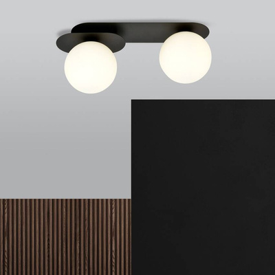 Lampa sufitowa PLAZA 2 BLACK/OPAL