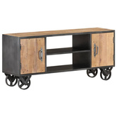 vidaXL Szafka pod TV, 110 x 30 x 49 cm, lite drewno z odzysku