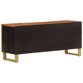 vidaXL Szafka pod TV, brązowo-czarna 105x33,5x46 cm, lite drewno mango